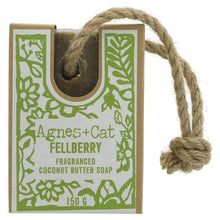 Load image into Gallery viewer, Agnes + Cat Soap On Rope - 1 X 150g