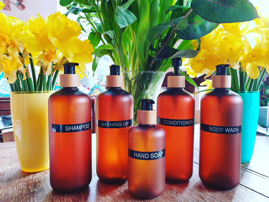 PET Amber Frosted Bottles 500ml x 1